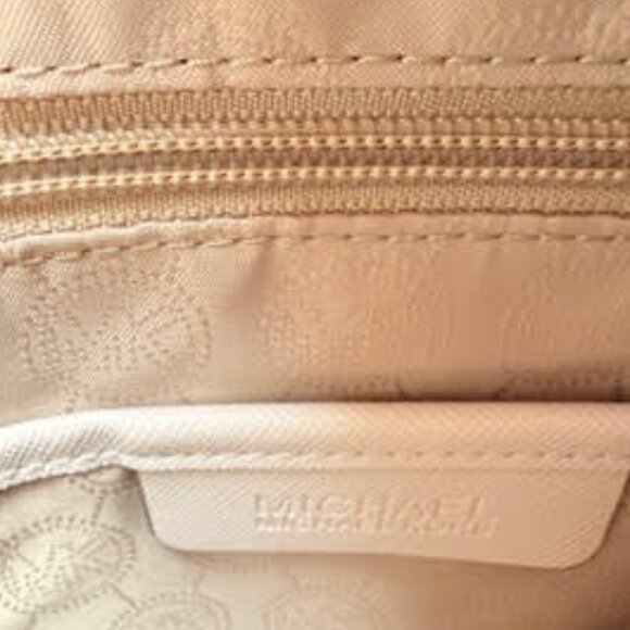 MICHAEL KORS Jet Set MK Logo Crossbody Bag Tan & Cream Adjustable Strap - Picture 10 of 10